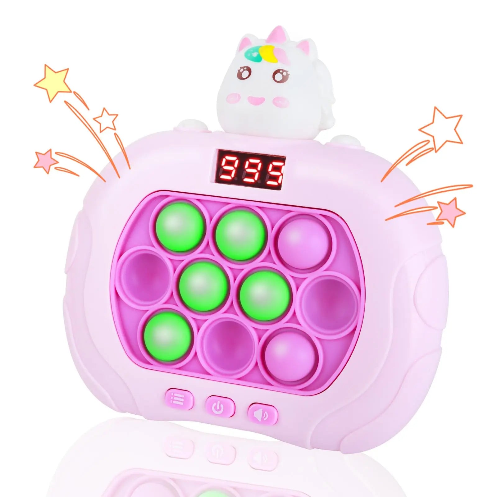 999 Level Electronic Pop Push Quick Push Game Console with LED Display Screen Suitable for Adult and Child Fidget Toy