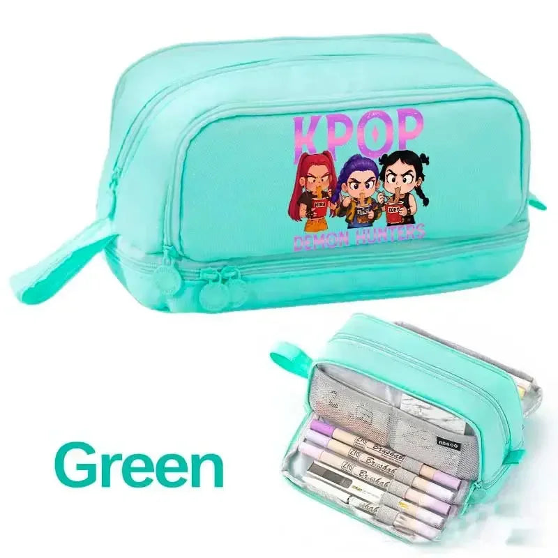 Demon Hunters Pencil Case – Multi-Functional Stationery Storage Bag - I YAN