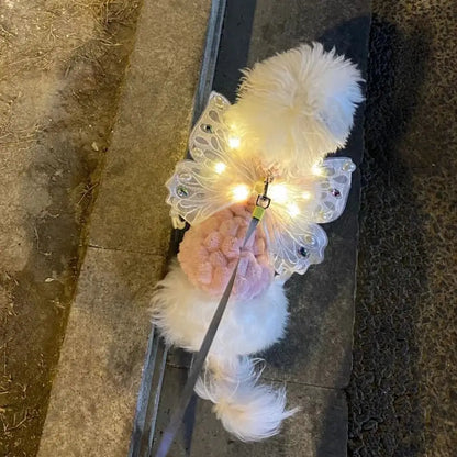 I YAN butterfly wings pet costume with colorful, decorative wings for dogs and cats, suitable for back decoration and costume wear.
