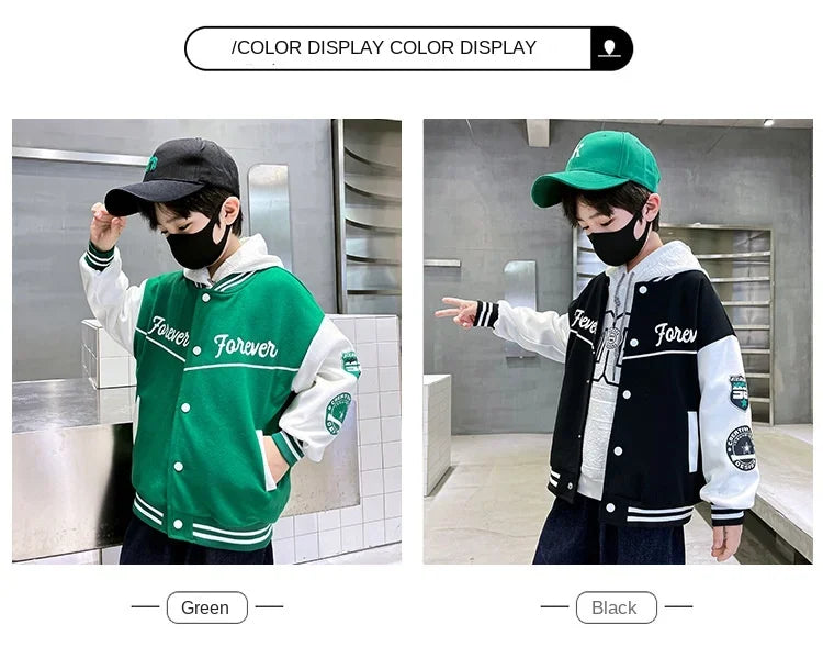 Autumn Jacket Baseball Suit Clothes for Teen Quilted Coats Cotton Jacket Children's Bomber Tiny Kids Jackets Girl Boy