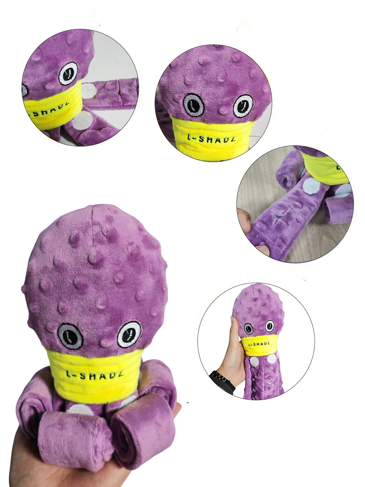 I YAN dog snuffle octopus plush toy with interactive puzzle design, ideal for slow feeding and chewing fun for dogs.