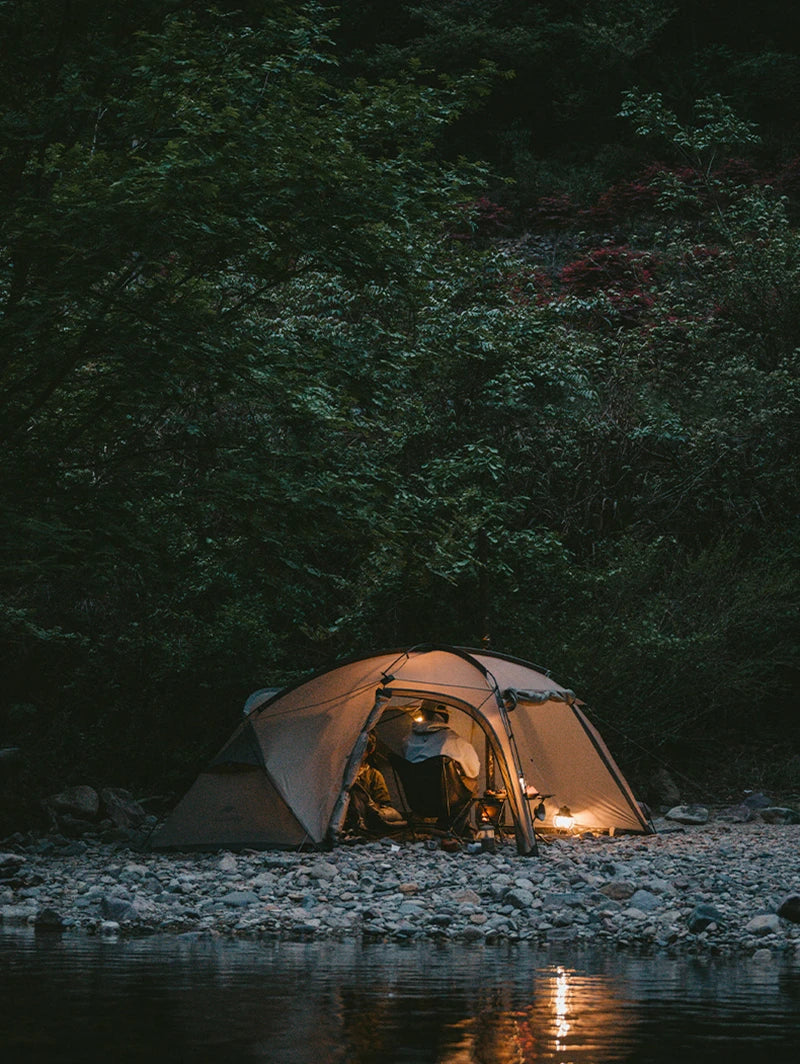 Camping Tent Ultralight Silicon coated Outdoor 4 Season Waterproof 30D polyester Hiking Tent 2 Person Rainproof Tent