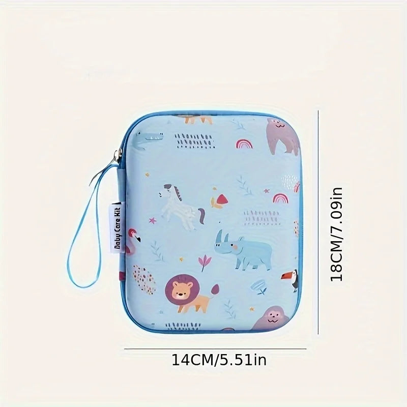 I YAN 14-piece healthcare kit with portable case, includes ear spoon, nail clippers, comb, brushes, and grooming accessories.