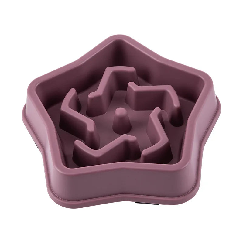 I YAN pet slow food bowl for cats and dogs, round, non-slip, thickened, in multiple colors, helps prevent choking and promotes healthy eating.