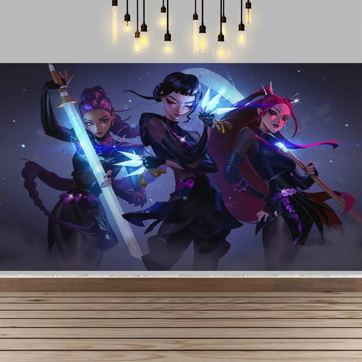 Kpop Theme Girl's Birthday Party Decoration Backdrop Pink Demons Birthday Party Supplies Decor Banner Baby Baptism Gift