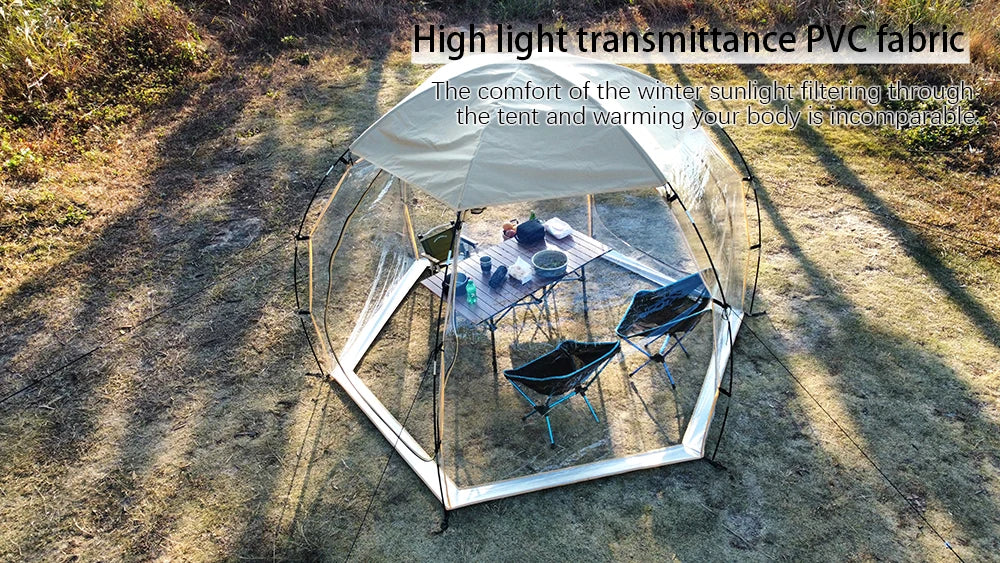 Transparent Bubble Tent Camping Picnic Hemi Crystal Tent Outdoor Hemispherical Family Starry Sky Winter Greenhouse Dome Tent