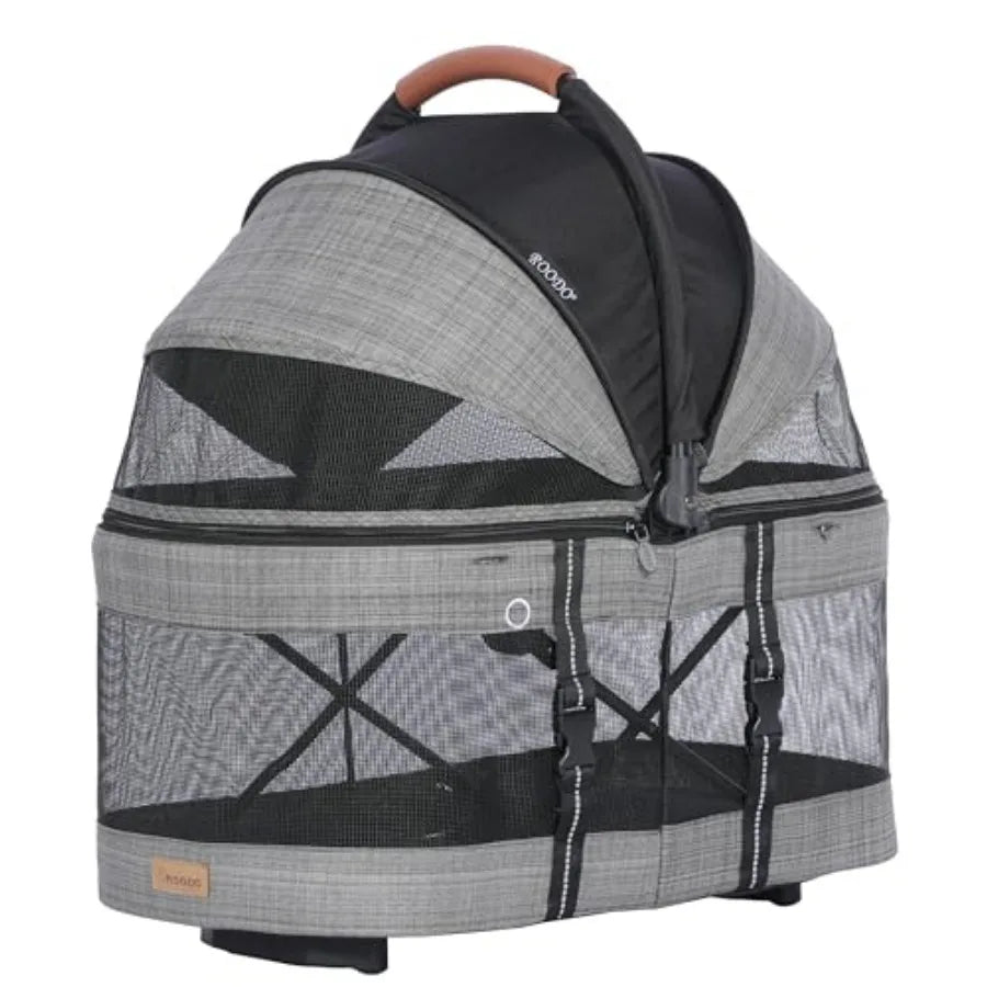 ROODO 2026 upgraded 3-in-1 dog and cat stroller with detachable carrier, lightweight, folding pet travel gear by I YAN.
