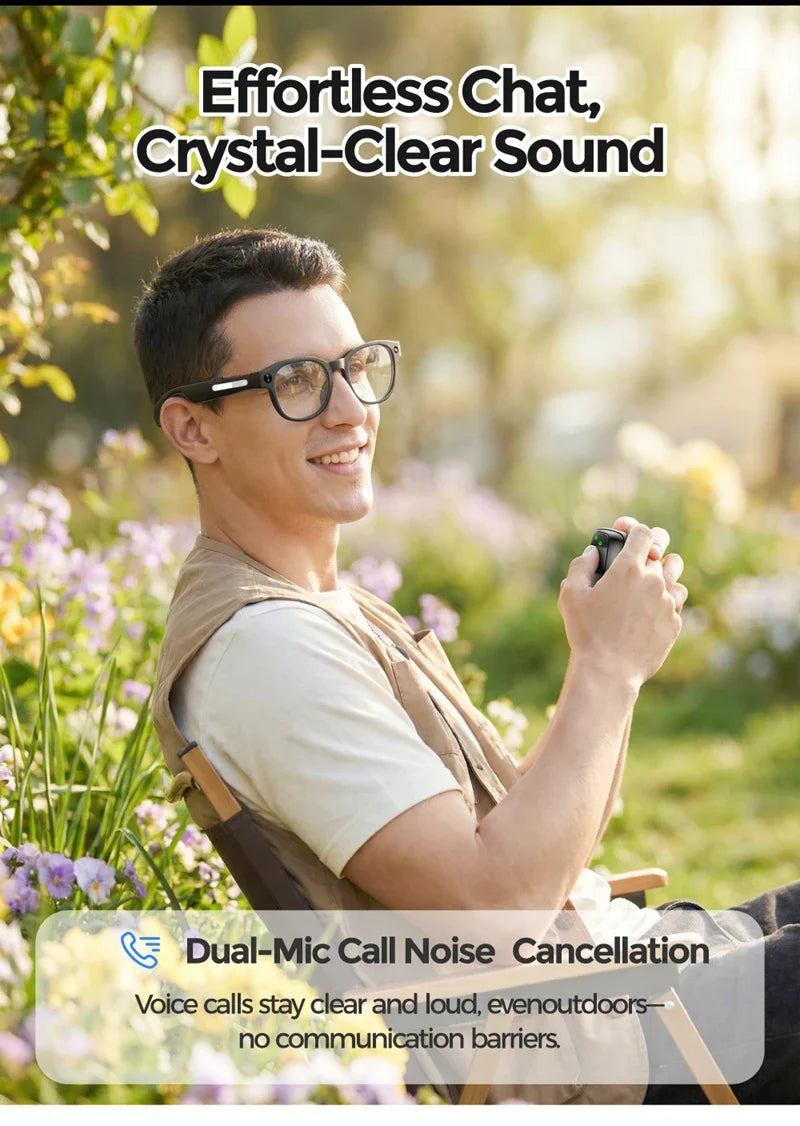 2026 New Smart AI Glasses 800W Shooting Camera HD Photo Video Voice Call Translation Waterproof Bluetooth AI Motorcycle Glasses