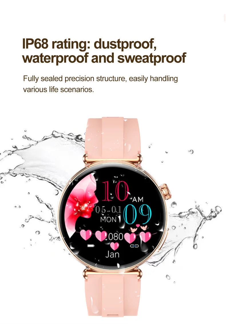 NEW 1.32inch Women Smartwatch AMOLED Screen ECG Sport Watch Blood Pressure Micro physical examination AI dial Health Smart Watch