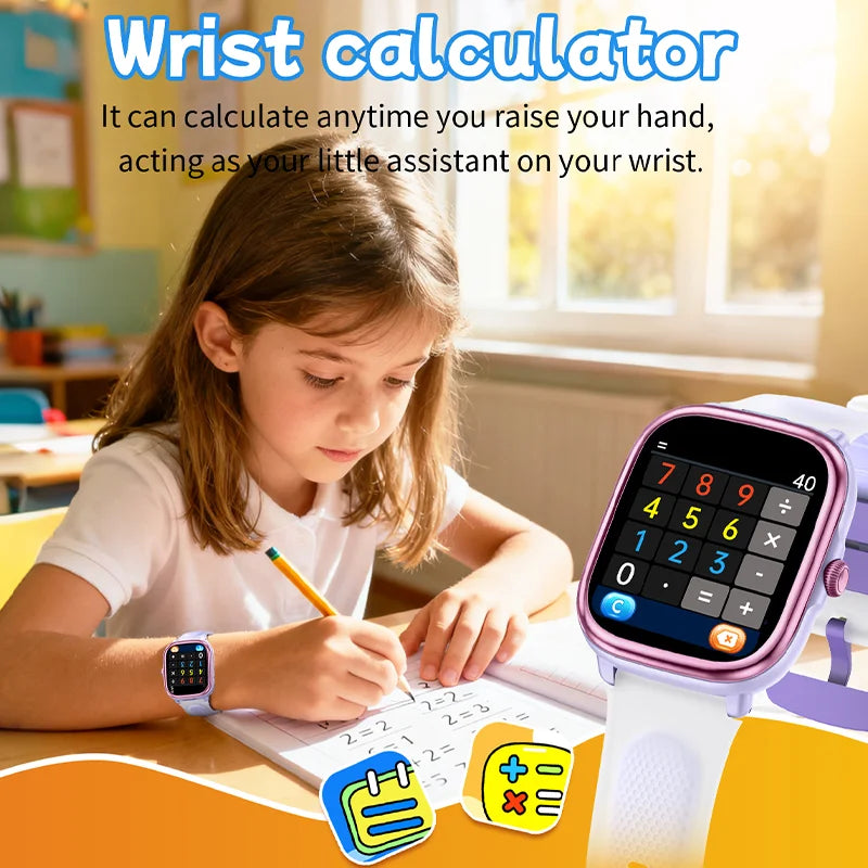 2026 Children's Smart Watch Multiple Learning Modes – Early Education Health Monitor LED Flashlight IP68 Waterproof - I YAN