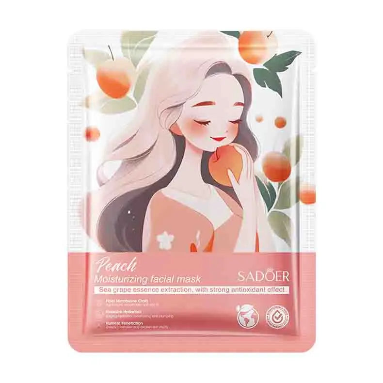 10pcs SADOER Fruits Facial Masks for Face Moisturizing Brightening Firming Hydrating Face Mask Beauty Facial Skin Care Products