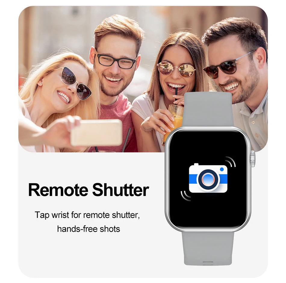 New Smart Watch Full Touch Screen Bluetooth Call AI Voice Heart Rate Waterproof Watches Sports Bracelet Smartwatch Women