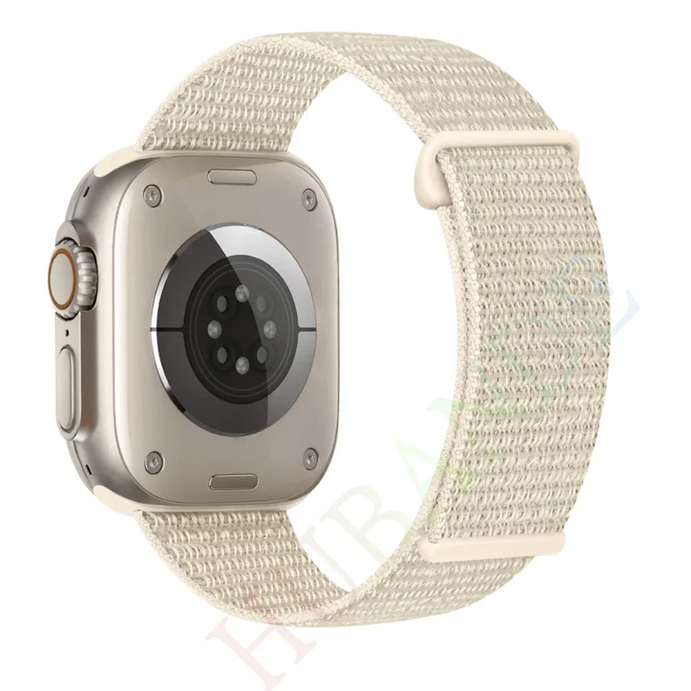 Nylon Strap for Apple Watch 10 42mm 46mm Ultra 2 49mm Breathable Replacement Wristband for IWatch 9 8 7 6 5 4 3SE 45mm 41mm 44mm