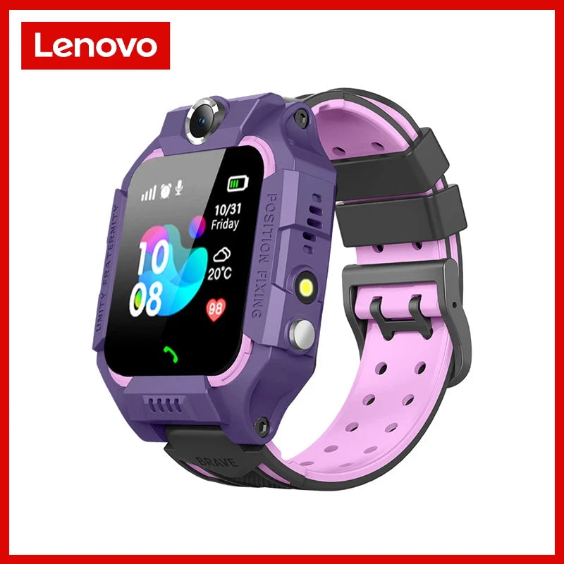 Lenovo GPS Kids Smart Watch SIM Card Call SOS – Camera Waterproof Watch for Boys & Girls Gift - I YAN