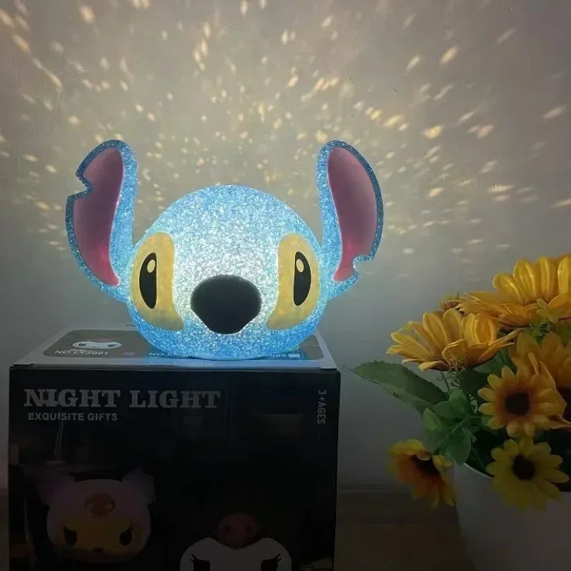 Disney Stitch reading lights, cartooni bedroom projection night lights, desktop ornaments, holiday gifts
