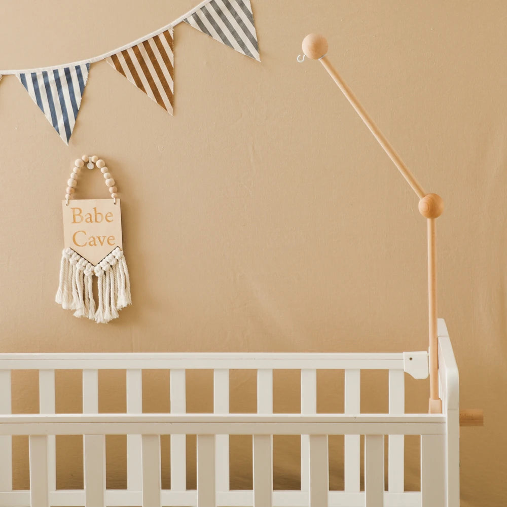 Blue Whale Baby Crib Mobile – Fabric & Bamboo Ring Nursery Decor for Newborns - I YAN