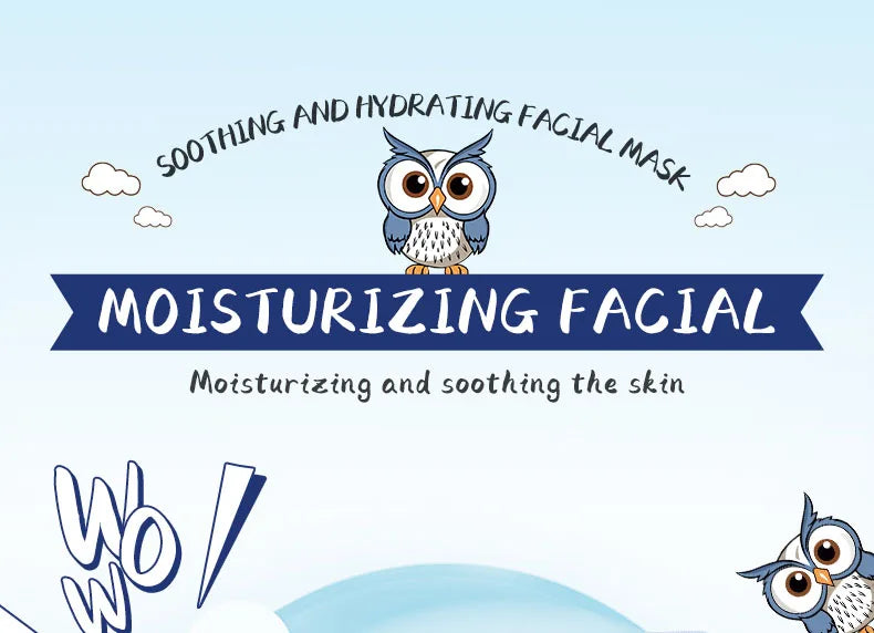 5pcs SADOER Cartoon Fresh Fruit Facial Masks Moisturizing Soothing Brightening Hydrating Face Mask for Facial Skin Care