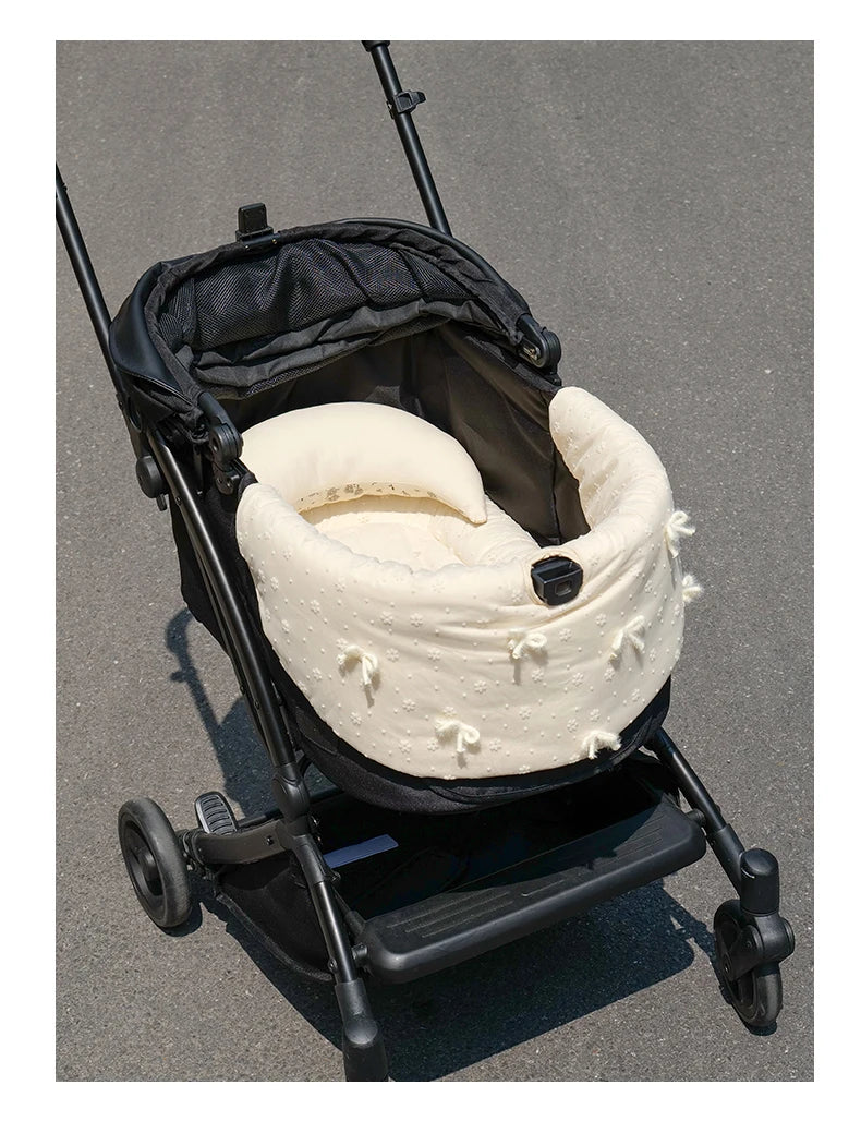 Chic Cushion Pad For Pet Stroller,Dog Stroller Cover With Mesh Breathable Design,Bring Your Puppy Big Comfort in Stroller