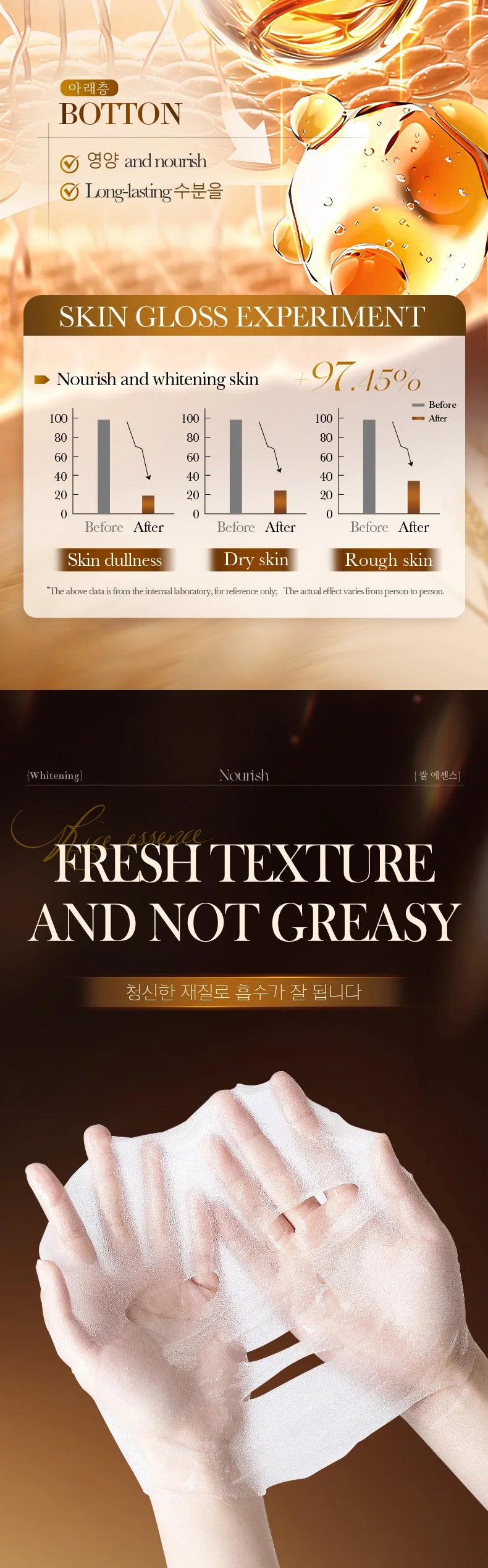 SADOER White Rice Whitening Facial Masks Moisturizing Anti Wrinkles Anti-Aging Hydrating Face Mask Korean Skin Care Cosmetics