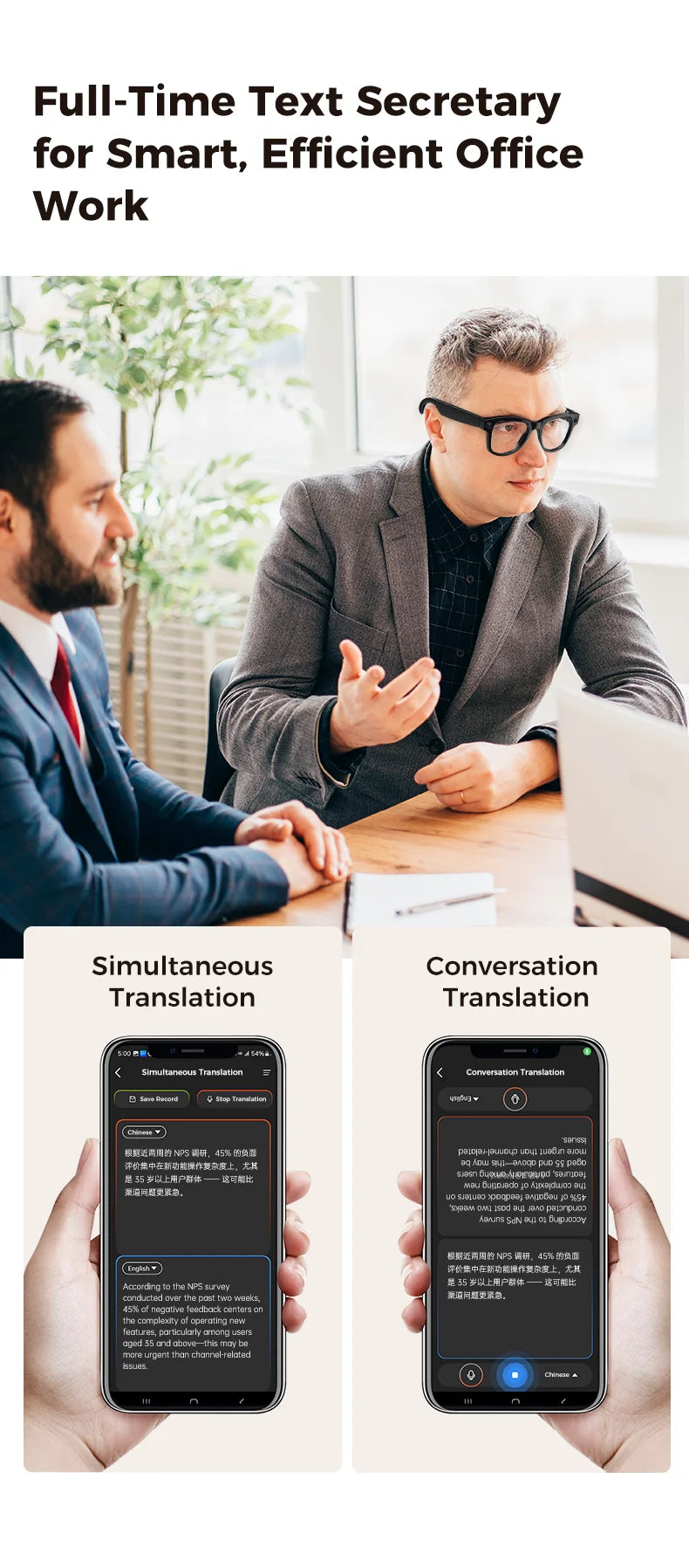 2026 Smart AI Glasses 4K 800W Camera 3600mAh Power Bank 32GB Memory 120+ Translation ChatGPT Music Photos &Video Sunglasses Men