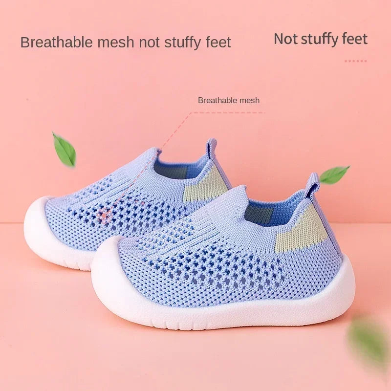 Toddler Slip-On Sneakers – Breathable Knitted Kids Casual Shoes for Boys & Girls (0 Months–4 Years) - I YAN