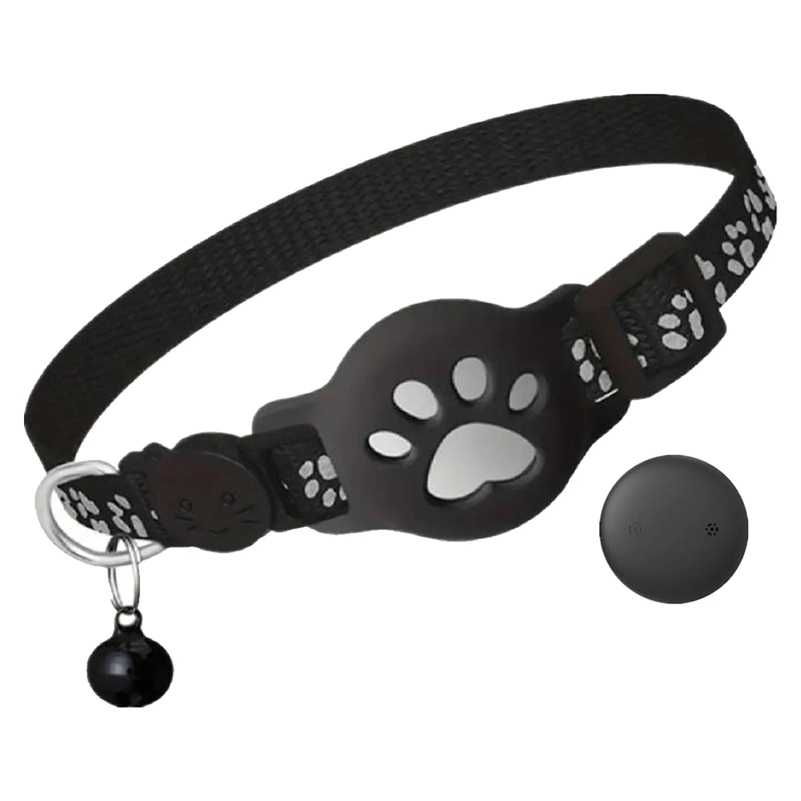 Electronic Pet Locator for iOS & Android Waterproof Pet Tracker with Bell Kitten Collar for Pets Cat Anti-Lost Device