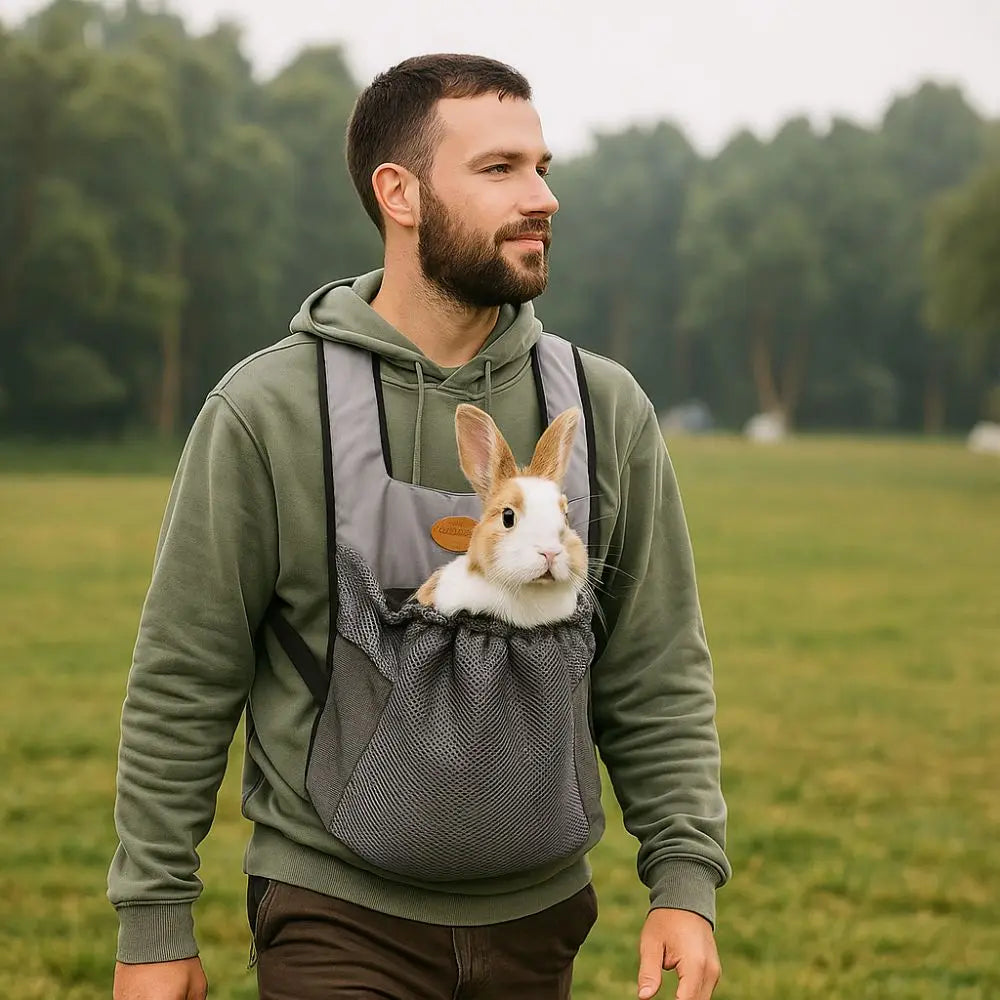 Breathable Pet Chest Shoulder Bag Double Shoulder Adjustable Pet Travel Bag Foldable Cycling Pet Backpack Outdoor Hiking