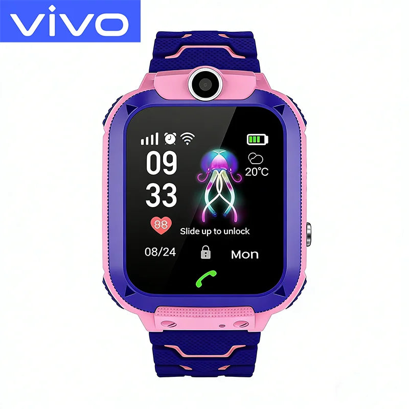 VIVO 4G Mini Smart Children's Watch Sim Card Call Camera Watch GPS Tracking Waterproof Watch for Apple Android 2026New