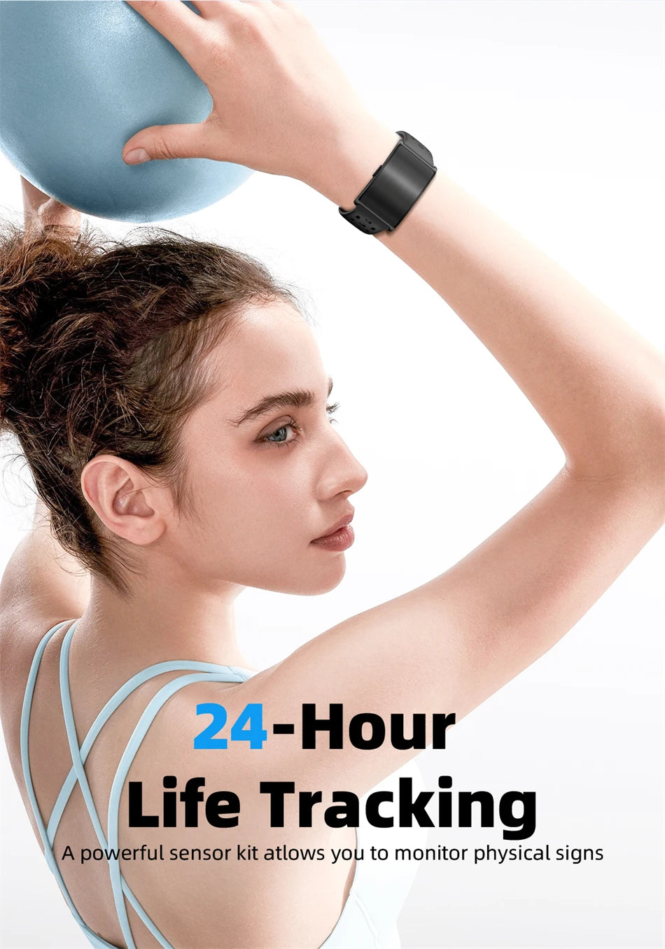 LIGE AI Health Smart Bracelet Fitness Tracker Men Women Sleep Tracking Smart Watch Heart Rate Stress Blood Pressure Monitor Band