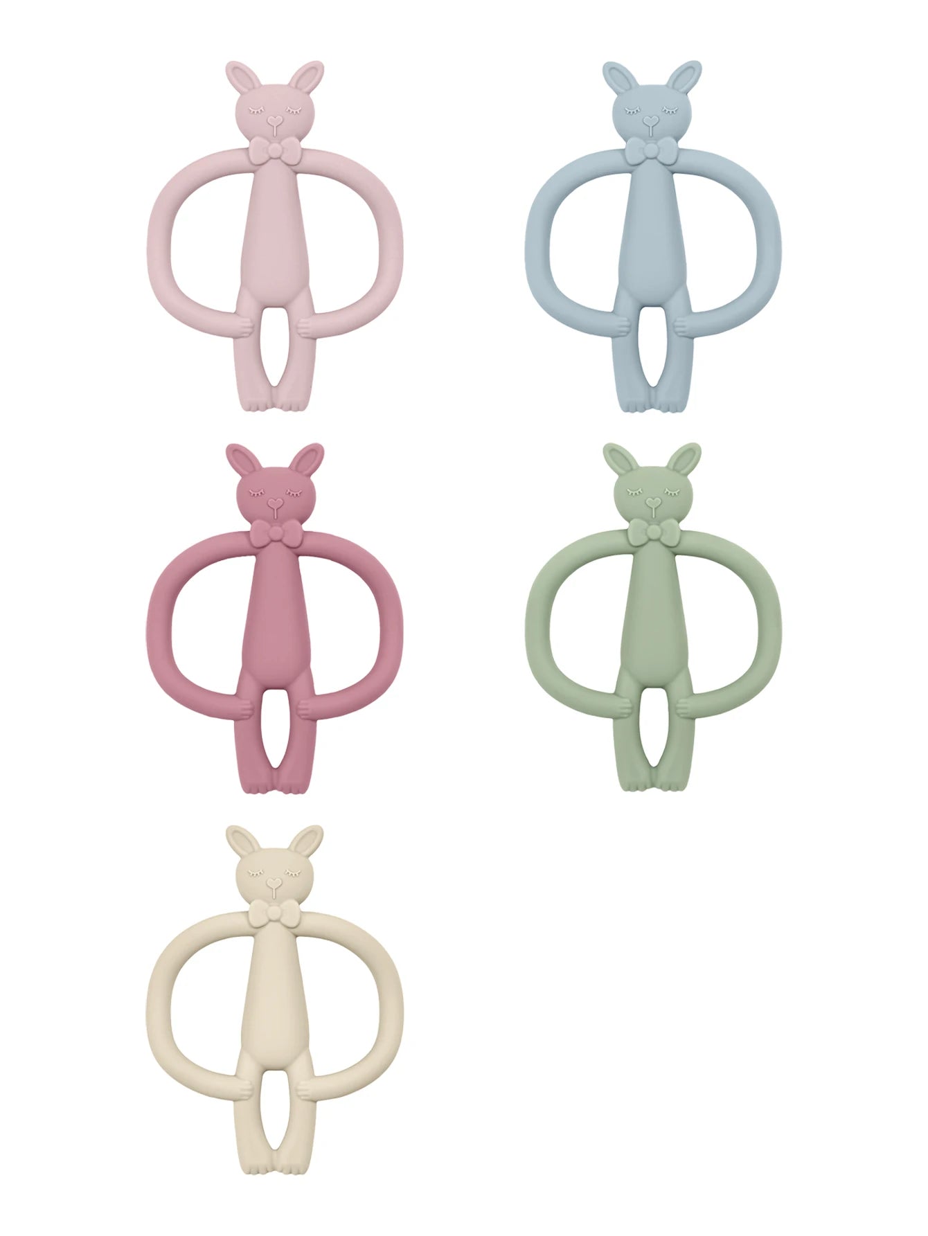 Color Kids 1PCS Silicone Teether Toys Baby Nursing Teether Gifts Newborn Cartoon Rabbit Teether Toys Teething Infant Chewing Toy