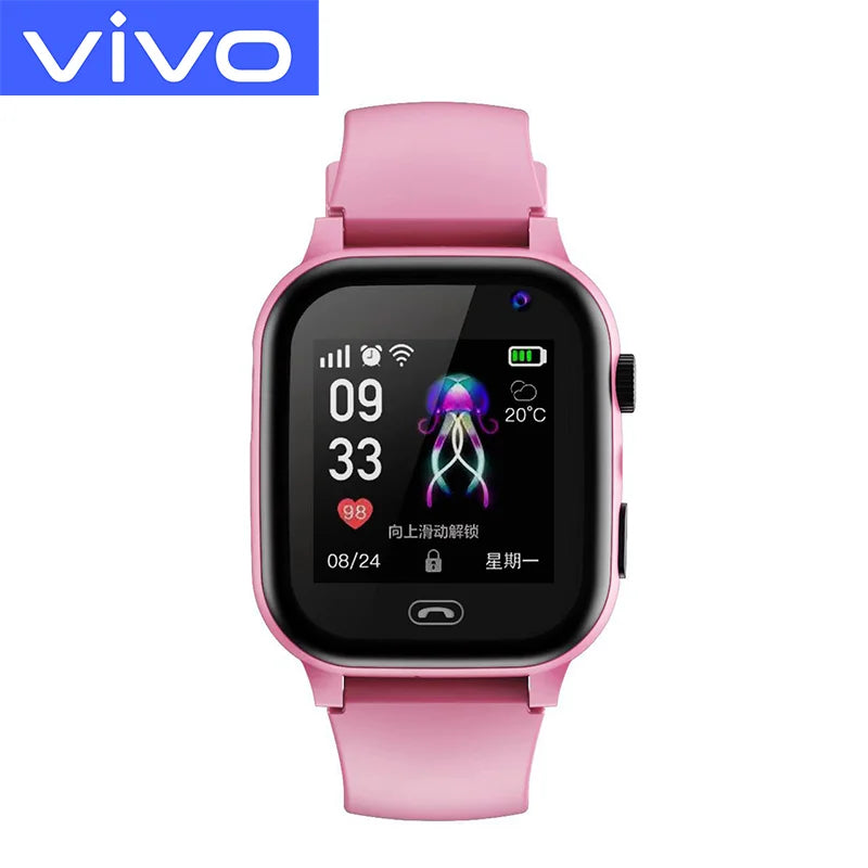 VIVO 4G Kids Smart Watch Mini Phone – 3-in-1 Call SOS Camera Cartoon Watch for Boys & Girls Gift 2026 - I YAN