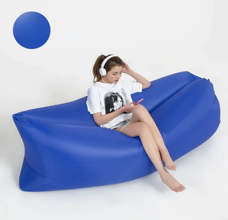 Fast Inflatable Sofa Camping Air Lounger Beach Sleeping Bag Portable Foldable Air Sofa For Travel Picnic Outdoor Lazy Bed Chair