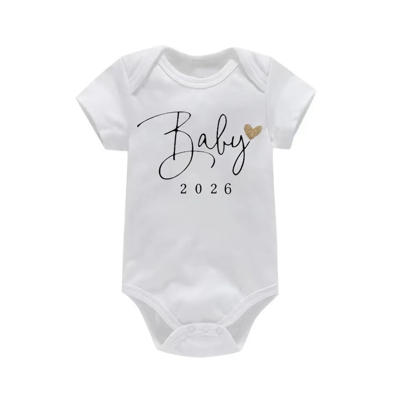 Baby Coming Soon 2026 Announcement Newborn Baby Bodysuit Romper Funny Boys Girls Outfits Body Pregnancy Reveal Clothes