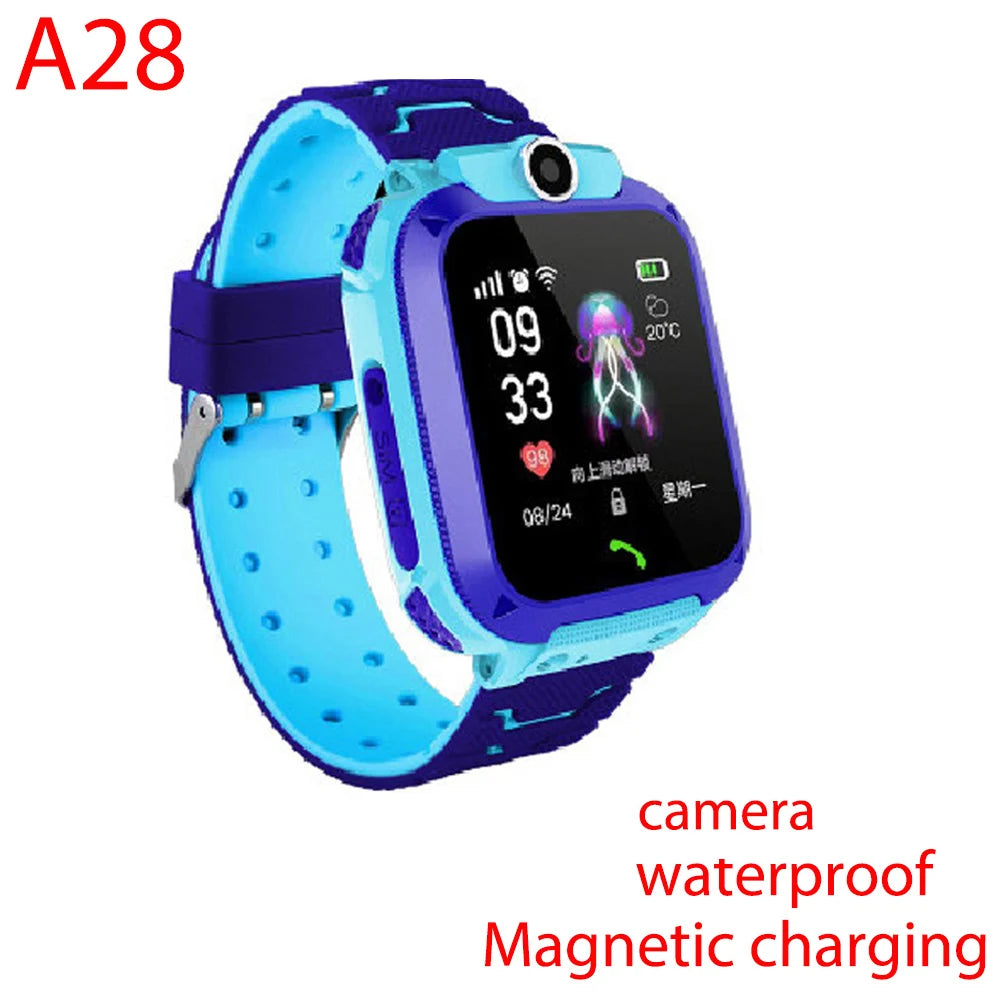 Kids Smart Watch SOS SIM Card Phone Watch – Q19 / A28 / Q88 / A16 IP67 Waterproof Camera LBS Tracker Gift for iOS Android - I YAN
