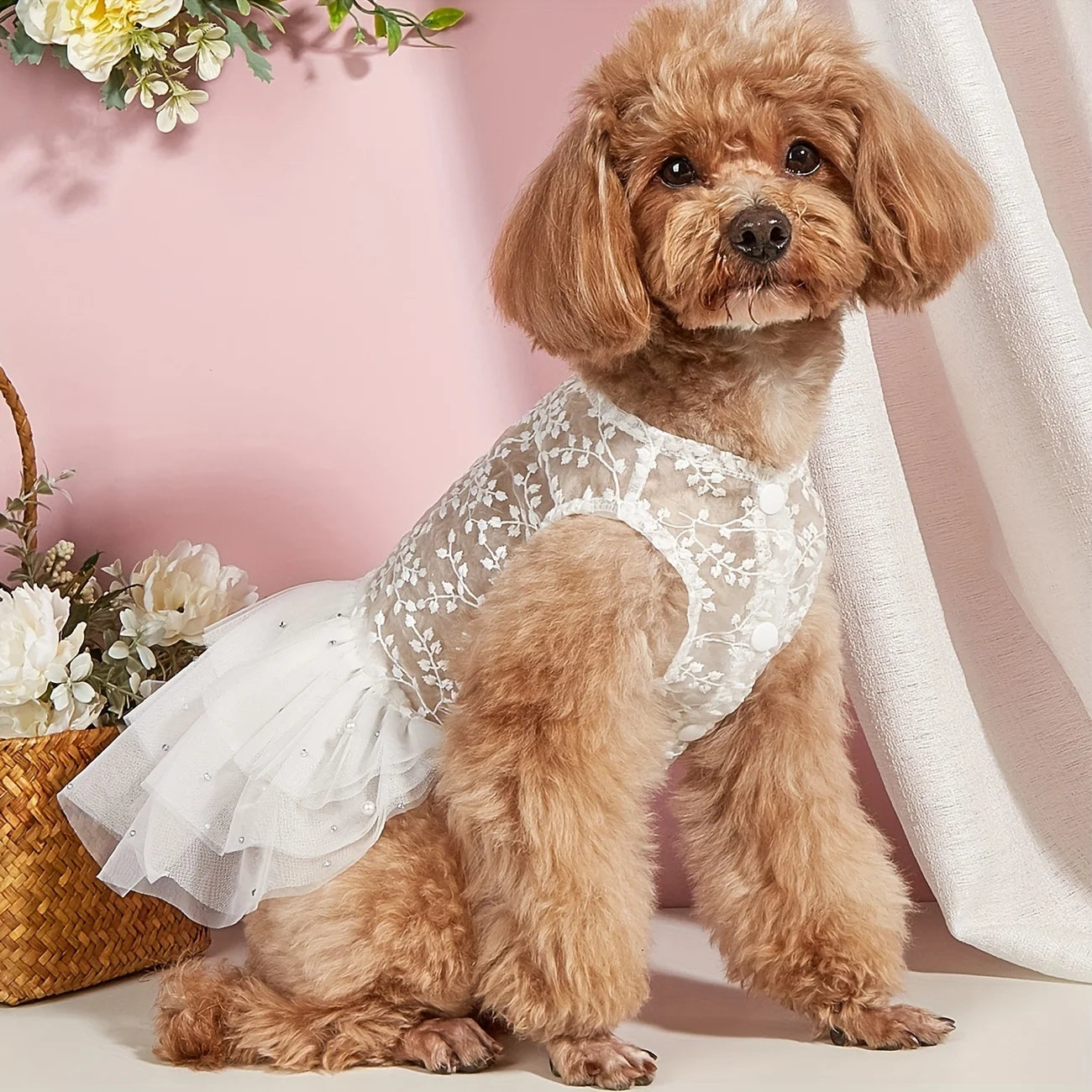 Pet Wedding Party Suit Breathable Summer Mesh Outfit Formal Costume for Dogs and Cats