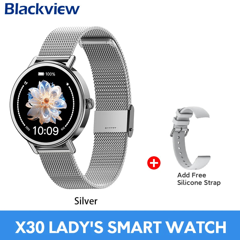 【World premiere】Blackview X30 Smartwatch 1.26" Display Lady's smartwatch Al voice assistant health monitoring Bluetooth call