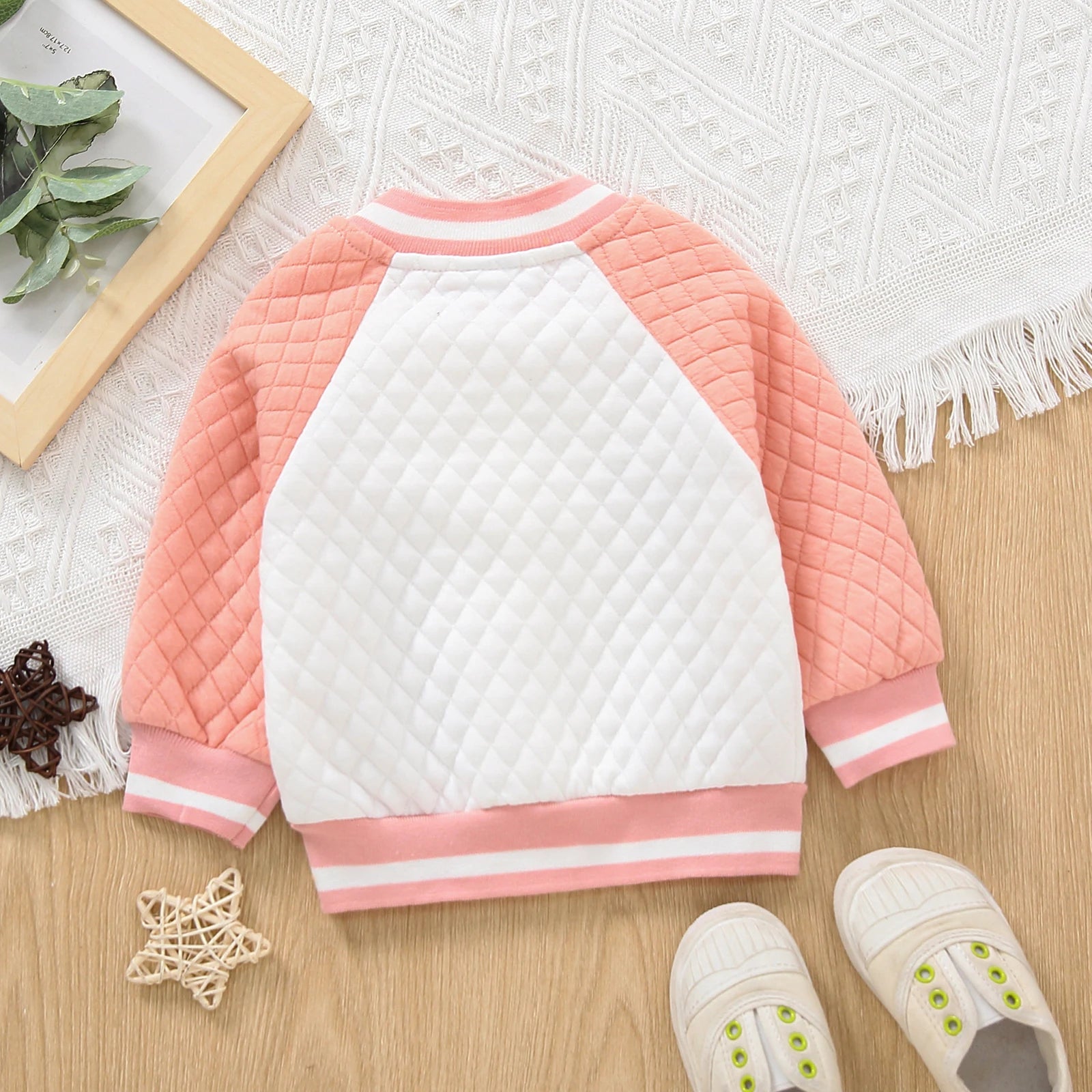 Unisex Baby Elephant (Lion) Print Baseball Jacket Autumn Winter Outerwear for Toddlers Boys Girls Soft Cotton Padded Coat