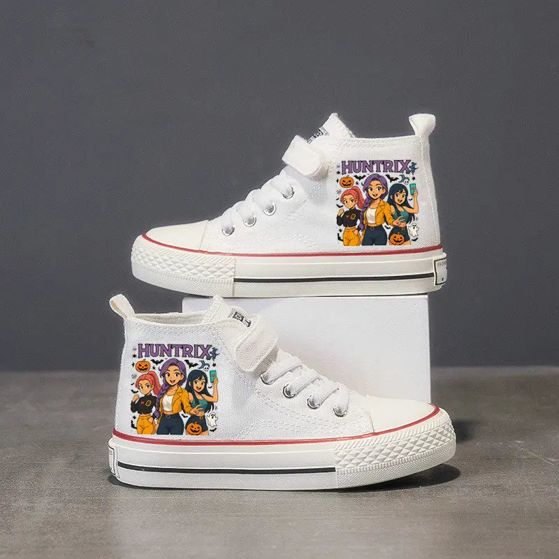 Demon Hunter Girls Casual Sport Canvas Shoes Autumn Party Children Cartoon Cute Sneakers Kids anvas Shoes Gifts Size 25-36