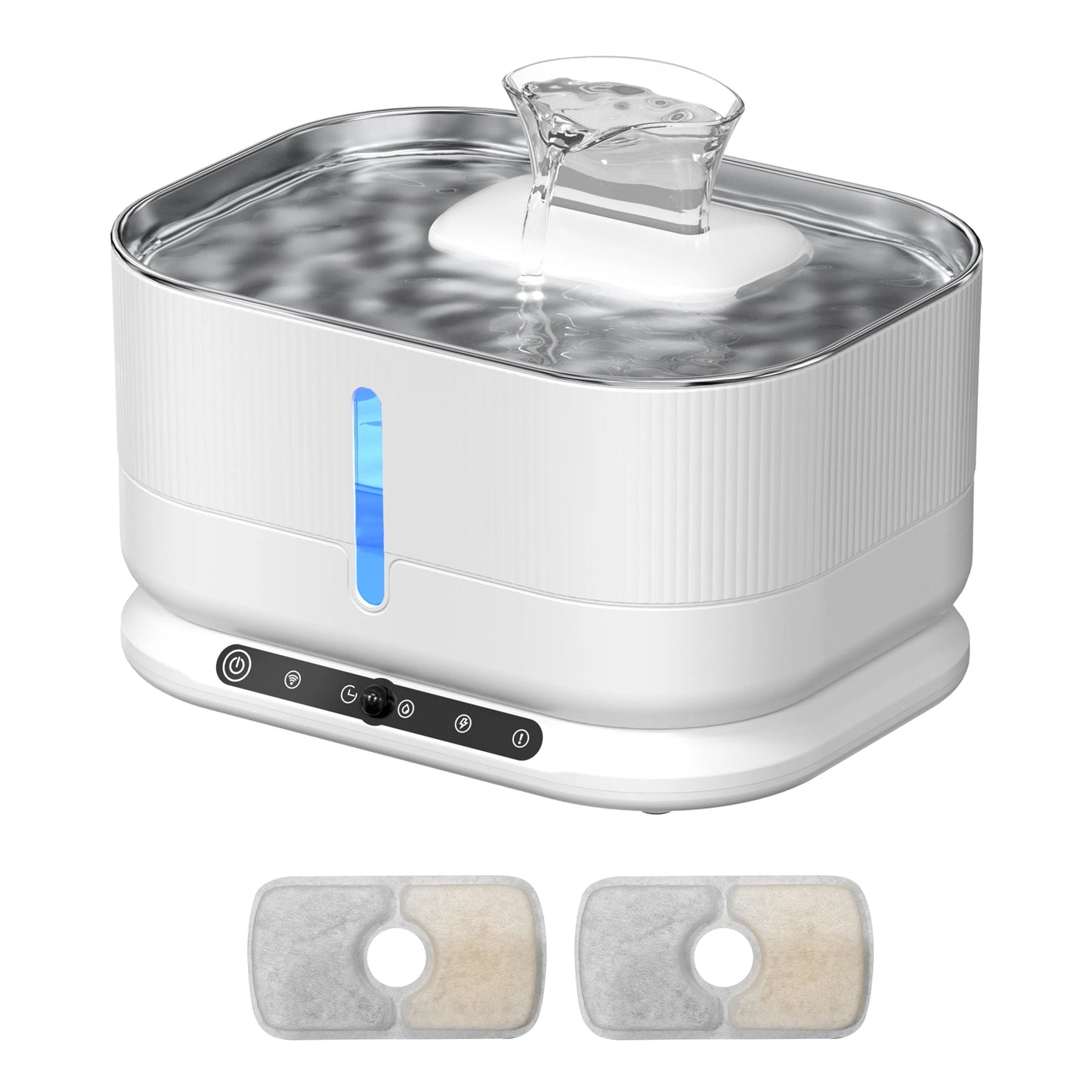 Cordless Cat Water Fountain 3.5L 8000mAh Rechargeable Wireless Pet Water Dispenser Separate Water & Electricity Safe Automatic Circulating Drinking Fountain for Cats Small Dogs