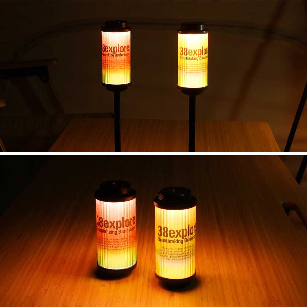 NEW USB Rechargeable Flashlight Powerful 3000mAh Mini LED Camping Lanterns Warm White Light Haning 38 Explore Camp Light Outdoor