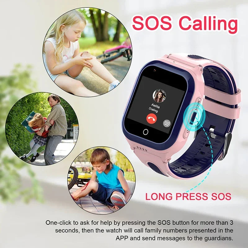 Wonlex KT24S 4G Kids Smart Watch GPS WiFi LBS Tracker – Video Camera Voice Chat GEO Fence for Children - I YAN