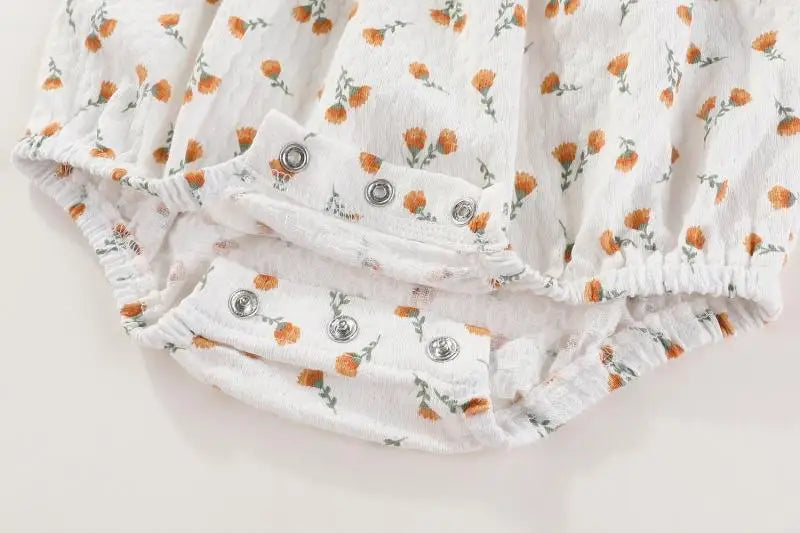 Baby Girl Clothes Sets Cotton Bodysuit +Headband Short Sleeve Newborn Baby Girl Jumpsuit Summer Solid Color 6-24Months Bebes