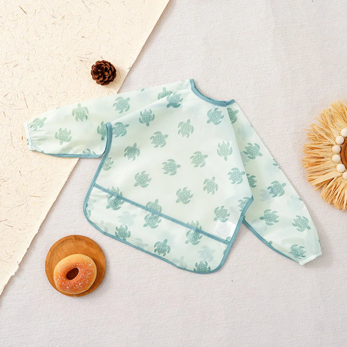 Long Sleeve Baby Bibs Water Dirt Proof Burp Cloths Cute Infant Eating Child Drawing Apron Self Feeding Bib Boy Girl 0-3 Year