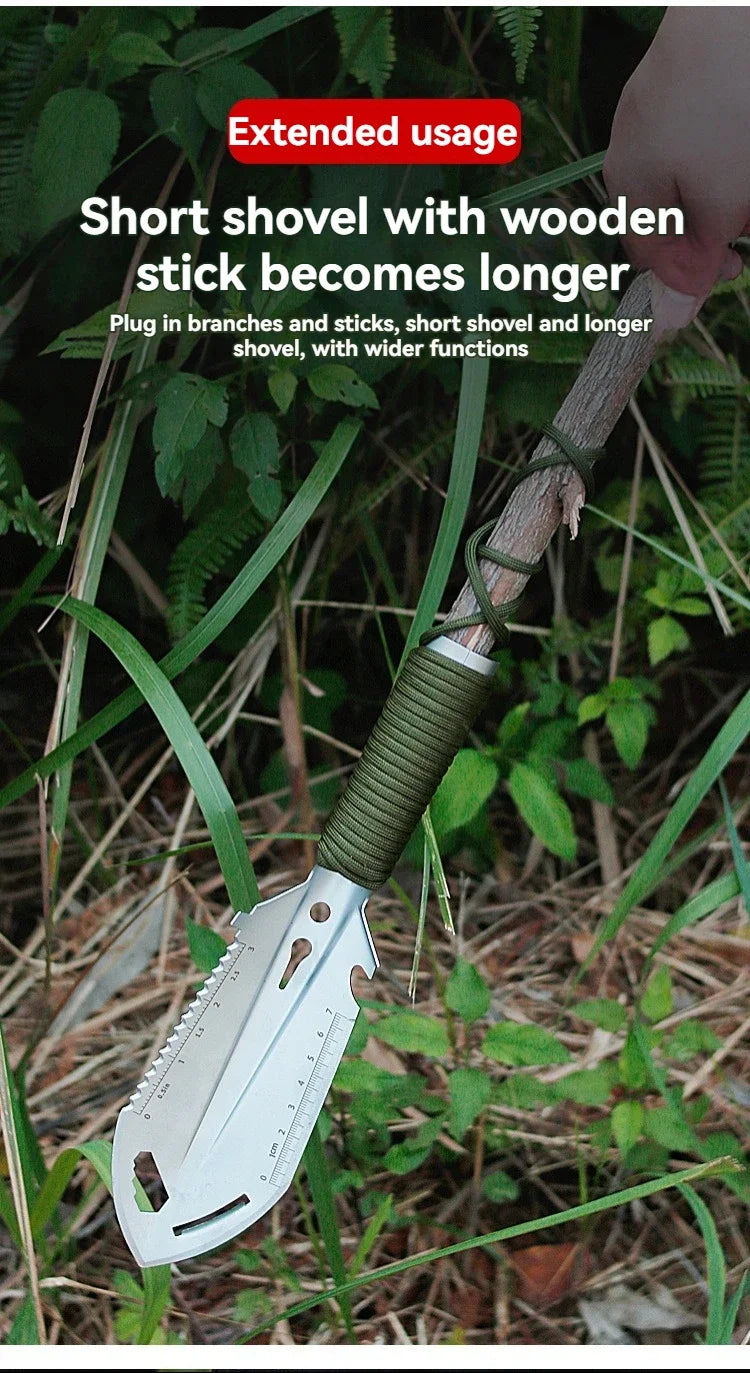 NEW Camping Portable Engineer Shovel, Field Survival Tools, Outdoor Stainless Steel Multi-functional Small Tactical Hand Shovel