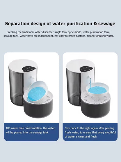 Pet Intelligent Water Dispenser, Clean And Dirty Separation, Dumping Type, Automatic Water Dispenser For Cats, Large Capacity