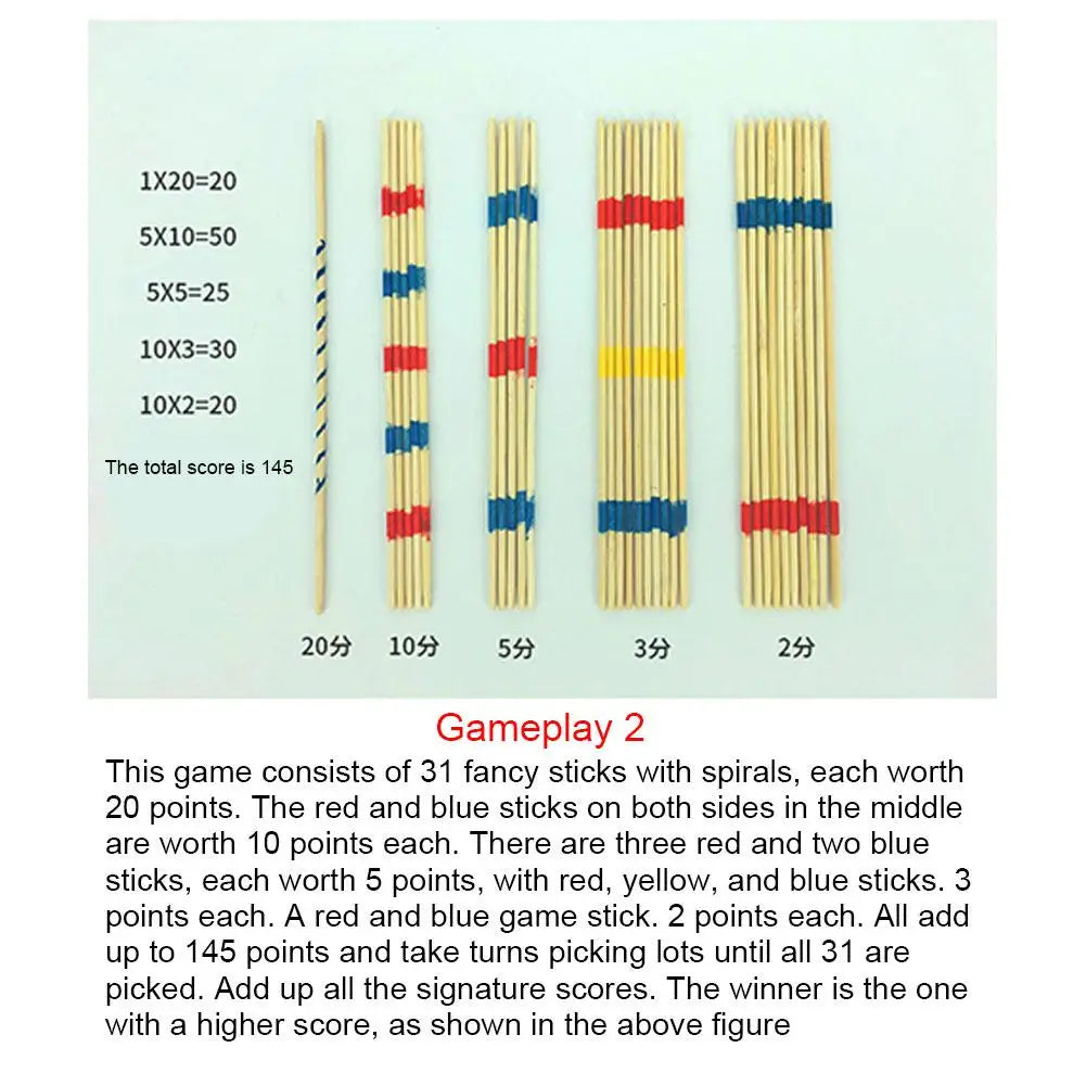 1 Box Colorful Wooden Game Stick Children Traditional Mikado Spiel Pick Up Stick Funny Desktop Toy Gift Supplies For Kid 2026