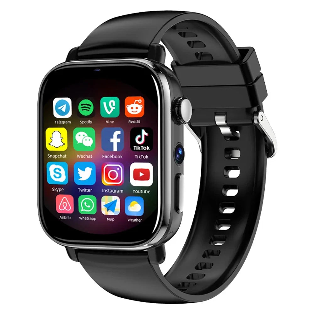 Smart Watch Android 4G SIM Card 1.96inch HD Screen with GPS WIFI Front Camera Video Call Sport Ourdoor for Men Women Kids