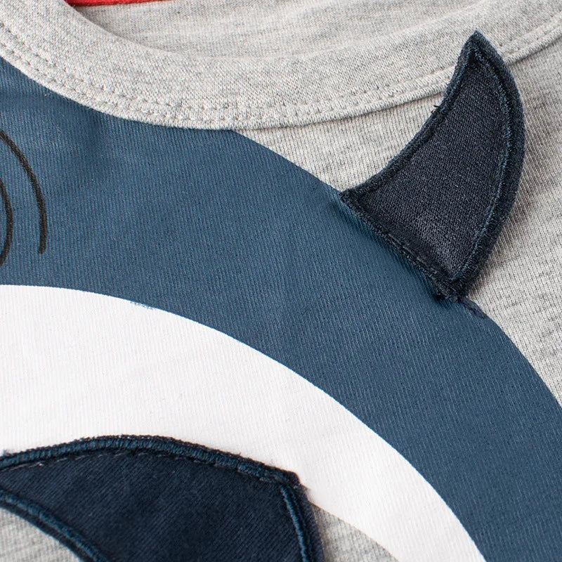 Kids' short sleeve cotton T-shirt by I YAN, featuring a colorful cartoon print for boys aged 2-9 years, summer casual wear.