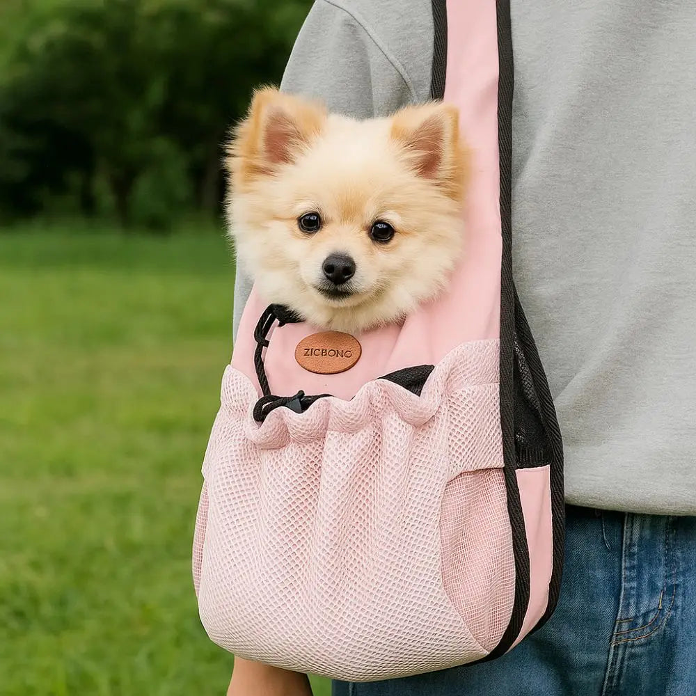 Breathable Pet Chest Shoulder Bag Double Shoulder Adjustable Pet Travel Bag Foldable Cycling Pet Backpack Outdoor Hiking