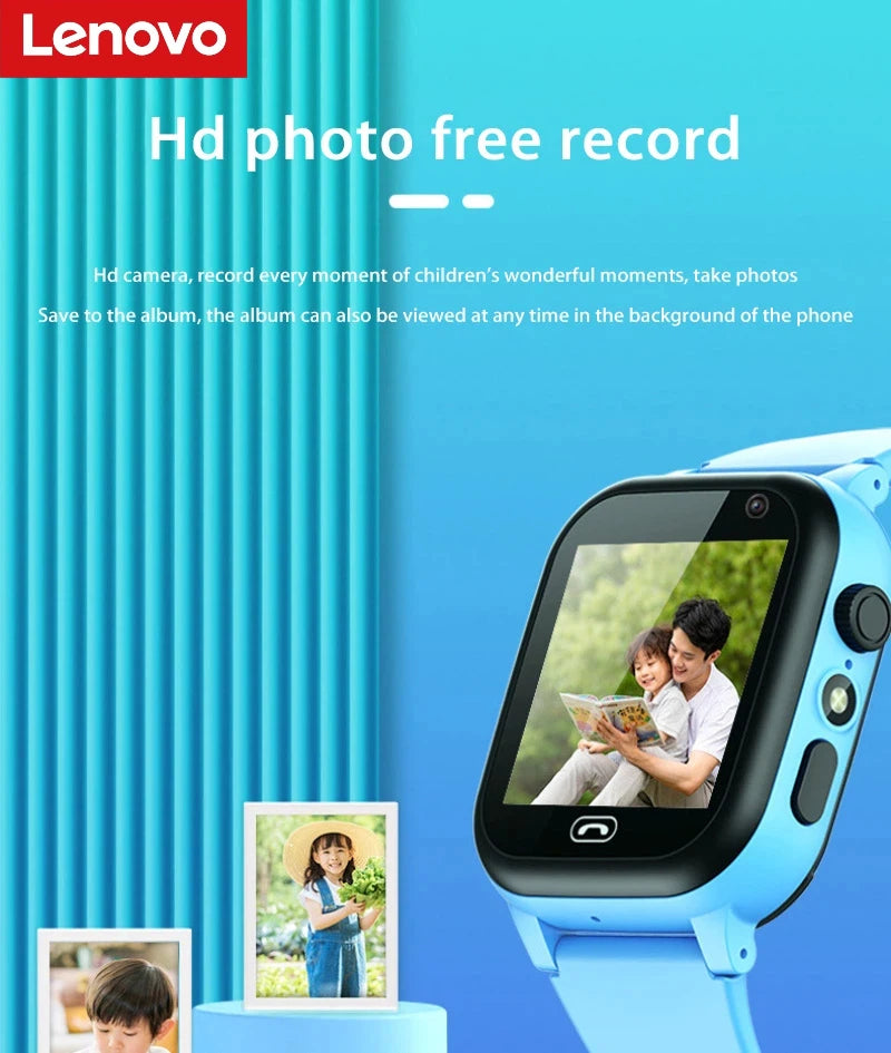 Lenovo Kids Smart Watch 4G SOS WiFi GPS Video Call – Camera Waterproof School Watch for Boys & Girls Gift - I YAN